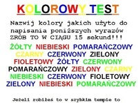 kolorowy test