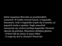 Biznesmen w bagażniku aż popuścił ze strachu, ale zobaczył policjanta, który... jeszcze bardziej go wystraszył