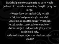 Dwóch alpinistów wspina się na górę :D