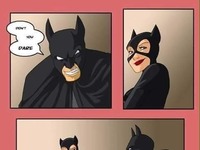 O Czym rozmawiają Batman z tą kotką? :) Tez maja problemy dnia codziennego XD