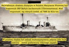 Kto wie jaki był największy okręt służący w Polskiej Marynarce Wojennej? :)