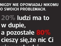 Nie opowiadaj o swoich problemach