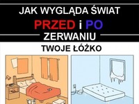 świat przed i po zerwaniu