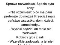 Sprawa rozwodowa. Sędzia pyta żony! :D