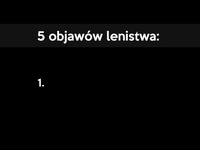 Objawy lenistwa