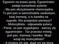 Pytanie na egzaminie na prawko.. Egzaminator W SZOKU ale został rozwalony! HAHA