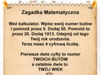 Zagadka matematyczna