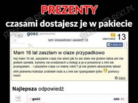 Laska napisała na formum, że ZASZŁA W CIĄŻĘ przypadkowo! ZObacz komentarz XD