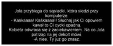 Jola przybiega do sąsiadki, która siedzi przy komputerze :D