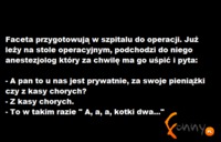 Facet ma operację w szpitalu! ZOBACZ jak to wygląda na kase chorych! :D