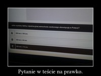 Pytanie w teście na prawko