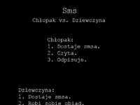 SMS - CHŁOPAK vs. DZIEWCZYNA