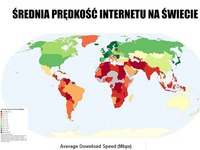 Mapa prędkości internetu na swiecie - zobacz ją!