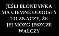 Jeśli blondynka ma odrosty to znaczy, że... ;)