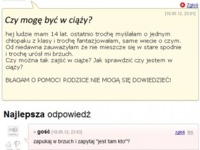 Pyta się czy może być w ciąży! ZOBACZ co jej napisali na forum! hahah :D