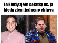 sałatka i chipsy