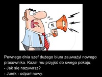 Nowy pracownik kontra szef! Dobry kawał :D