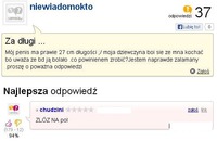 MEGA PROBLEM! JEGO członek ma 27cm długości!  Jego DZIEWCZYNA BOI się, że..... zobacz mistrzowską odpowiedź