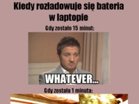 Kiedy rozłądowuje się bateria w laptopie :D