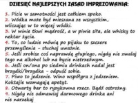 10 najlepszych zasad imprezowania! 4 NAJLEPSZE :D