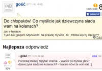 Co myślicie, jak dziewczyna siada wam na kolanach? :D