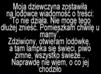 Wiadomość na lodówce