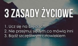 Trzy zasdy życiowe