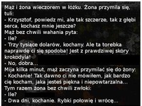MEGA KAWAŁ: Mąż i żona wieczorem w łóżku...