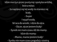 Idzie murzyn przez pustynię i spotyka wróżkę :D