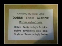 Dobre- tanie - szybkie ;)