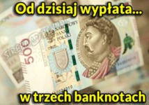 Trzy banknoty