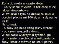 Żona chciała przechytrzyć męża :D