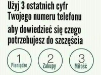 sprawdź czego ci trzeba