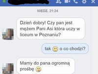 Uczeń pisze do męża NAUCZYCIELKI! Z wielka prośbą HAHA!