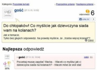 Do chłopaków! CO myślicie jak dziewczyna siada wam na kolanach? haha :D