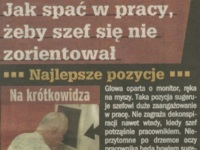 Jak spać w pracy, żeby szef się nie zrorientował! :D