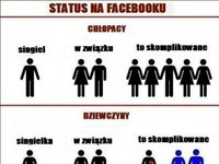 Różnica w statusie na facebooku wg chłopaków i dziewczyn - dobre