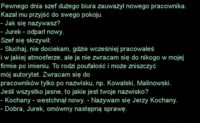 Pewnego dnia szef dużego biura zauważyl nowego pracownika! ZOBACZ jak to się skończyło :-)