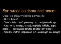 Syn wraca do domu nad ranem.