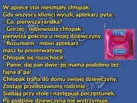 Biedny chopak, wstydził się kupić PREZERWATYWY... ;)