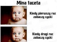 Mina faceta kiedy zobaczy CYCKI! HAHA dobre :D