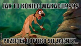 Jak to koniec wakacji