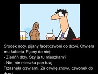 Pijany facet przed drzwiami... :D