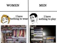 Szafa kobiet i mężczyzn - różnice ;)