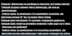 Chłopak i dziewczyna na parkingu za miastem! To się dogadali :P