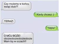 Chciała wziąć ślub przez SMS'a... Zobacz co jej napisał, haha!