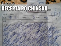 Tak wygląda chińska recepta... Ktoś to w ogóle da rade przeczytać?