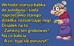 KAWAŁ DNIA! Babcia wsiada do autobusu i rozchyla nogi! HAHA!