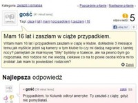 Ma 16 lat i zaszła w ciąże przypadkiem! ZOBACZ co jej napisali na fourm :D