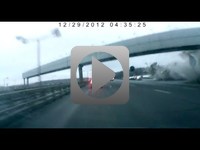Katastrofa samolotu - nagranie z kamery auta